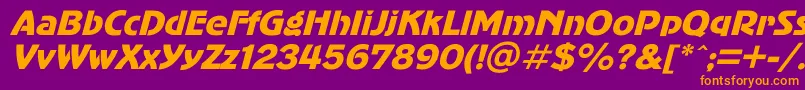 AdvergothicItalic Font – Orange Fonts on Purple Background
