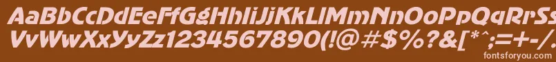 AdvergothicItalic Font – Pink Fonts on Brown Background