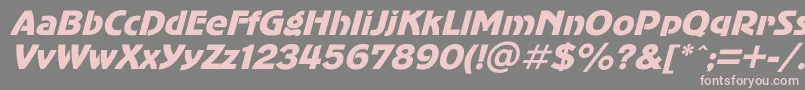 Шрифт AdvergothicItalic – розовые шрифты на сером фоне