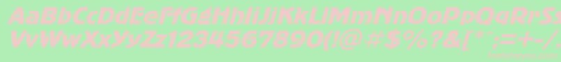 Шрифт AdvergothicItalic – розовые шрифты на зелёном фоне