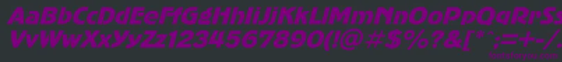 AdvergothicItalic Font – Purple Fonts on Black Background