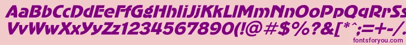 AdvergothicItalic Font – Purple Fonts on Pink Background