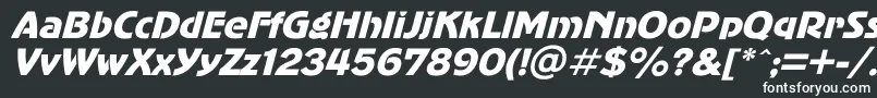 AdvergothicItalic-fontti – valkoiset fontit mustalla taustalla
