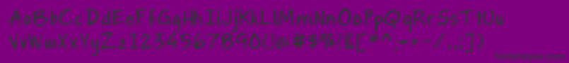 Шрифт GapstownSmallAh – чёрные шрифты на фиолетовом фоне