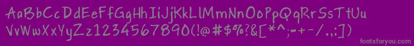 Шрифт GapstownSmallAh – серые шрифты на фиолетовом фоне