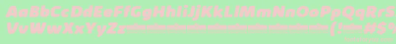 KabrioAbarthHeavyItalicTrial Font – Pink Fonts on Green Background