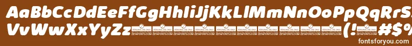 KabrioAbarthHeavyItalicTrial Font – White Fonts on Brown Background