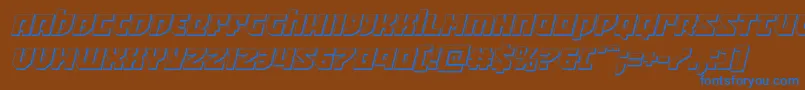 Crazyivan3Dital Font – Blue Fonts on Brown Background