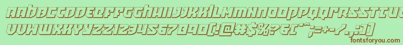 Crazyivan3Dital Font – Brown Fonts on Green Background