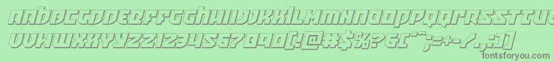 Crazyivan3Dital Font – Gray Fonts on Green Background