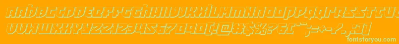 Crazyivan3Dital Font – Green Fonts on Orange Background