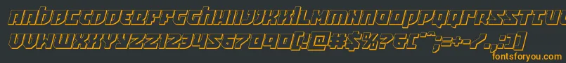 Crazyivan3Dital Font – Orange Fonts on Black Background