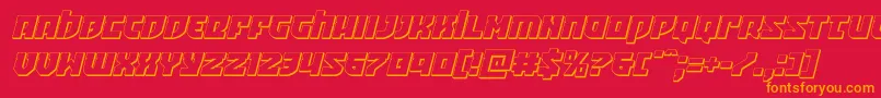 Crazyivan3Dital Font – Orange Fonts on Red Background