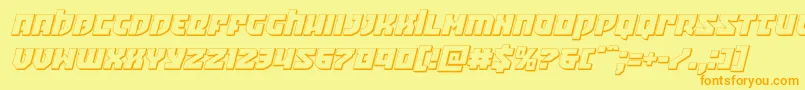 Crazyivan3Dital Font – Orange Fonts on Yellow Background