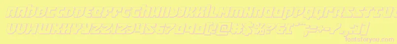 Crazyivan3Dital Font – Pink Fonts on Yellow Background