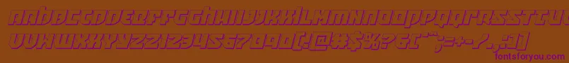 Crazyivan3Dital Font – Purple Fonts on Brown Background