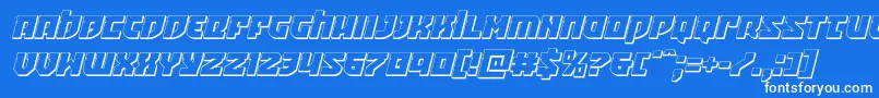 Crazyivan3Dital Font – White Fonts on Blue Background