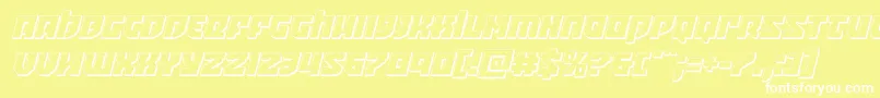 Crazyivan3Dital Font – White Fonts on Yellow Background