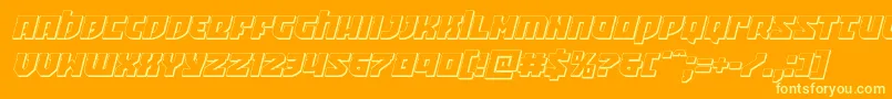 Crazyivan3Dital Font – Yellow Fonts on Orange Background