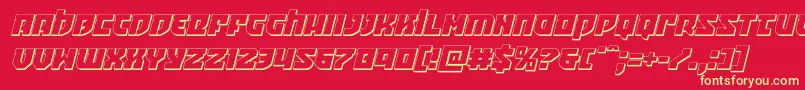 Crazyivan3Dital Font – Yellow Fonts on Red Background