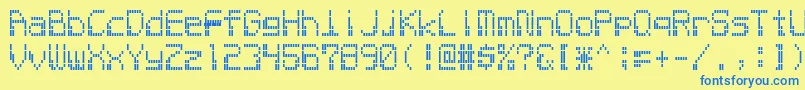 Electron8f Font – Blue Fonts on Yellow Background