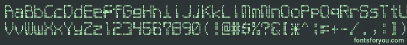 Шрифт Electron8f – зелёные шрифты на чёрном фоне