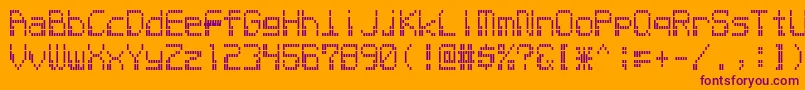 Electron8f Font – Purple Fonts on Orange Background