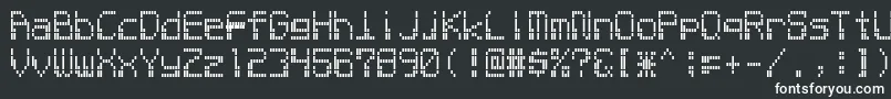 Electron8f-fontti – valkoiset fontit mustalla taustalla