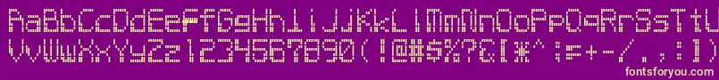 Electron8f Font – Yellow Fonts on Purple Background