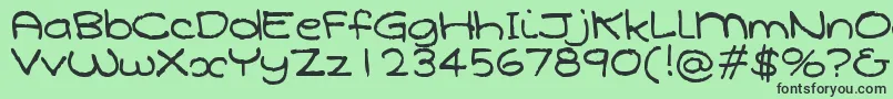 Qarolina-fontti – mustat fontit vihreällä taustalla