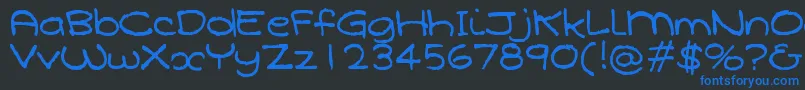 Qarolina Font – Blue Fonts on Black Background