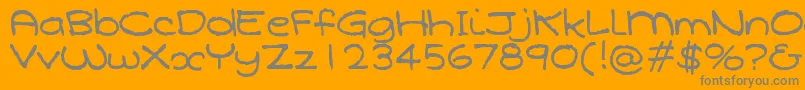 Qarolina Font – Gray Fonts on Orange Background