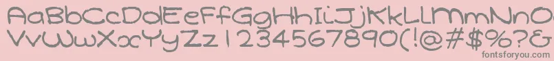 Police Qarolina – polices grises sur fond rose