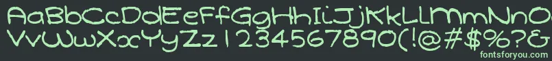 Qarolina Font – Green Fonts on Black Background