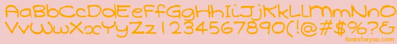 Qarolina Font – Orange Fonts on Pink Background