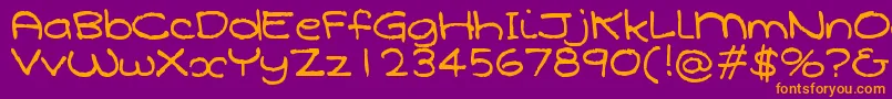 Qarolina Font – Orange Fonts on Purple Background