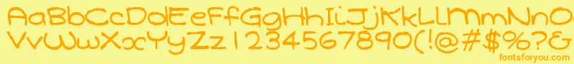 Qarolina Font – Orange Fonts on Yellow Background