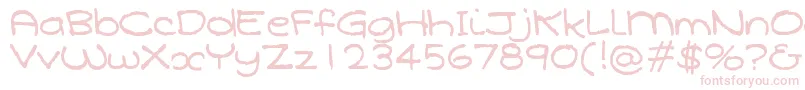 Qarolina Font – Pink Fonts on White Background