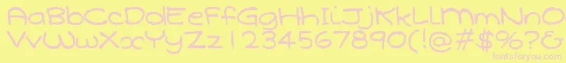 Qarolina Font – Pink Fonts on Yellow Background