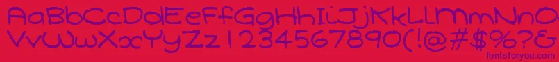 Qarolina Font – Purple Fonts on Red Background