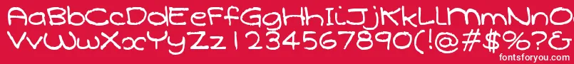 Qarolina Font – White Fonts on Red Background