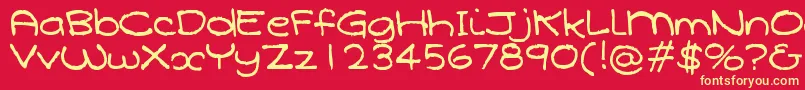 Qarolina Font – Yellow Fonts on Red Background