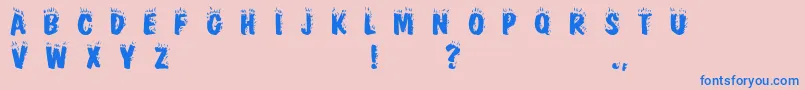 Cracklingfire Font – Blue Fonts on Pink Background