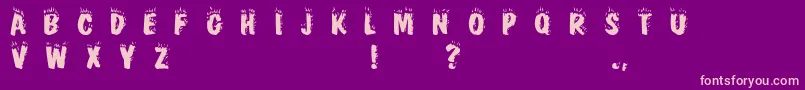 Cracklingfire Font – Pink Fonts on Purple Background