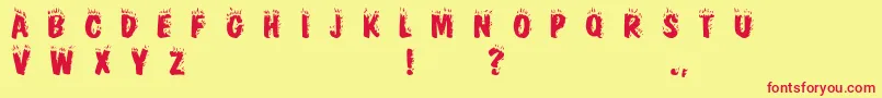 Cracklingfire Font – Red Fonts on Yellow Background