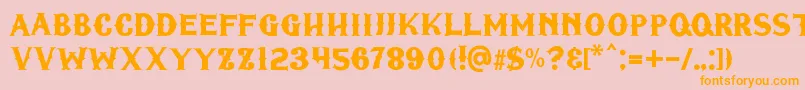 Fridays Font – Orange Fonts on Pink Background