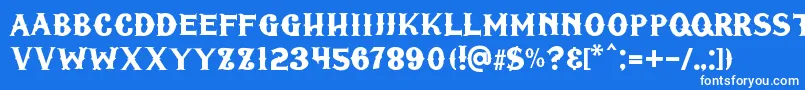 Шрифт Fridays – белые шрифты на синем фоне
