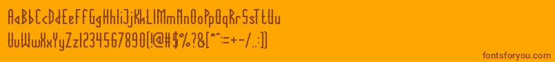 TheInnocentArmy Font – Brown Fonts on Orange Background