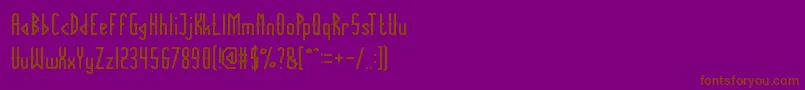 TheInnocentArmy-Schriftart – Braune Schriften auf violettem Hintergrund