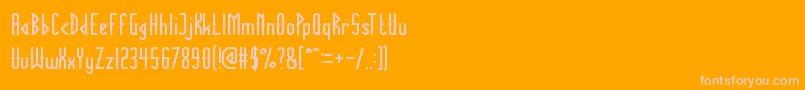 TheInnocentArmy-Schriftart – Rosa Schriften auf orangefarbenem Hintergrund